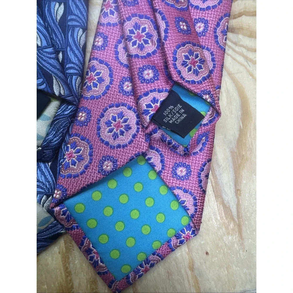 Ted Baker London Silk Ties Business Formal Purple Blue Patterned Lot Of 3‎